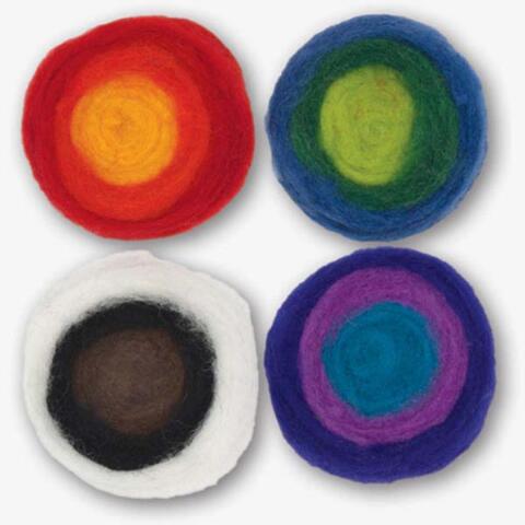 Dimensions Feltworks Multi-Color Roving Rolls 100% Wool #72-73635